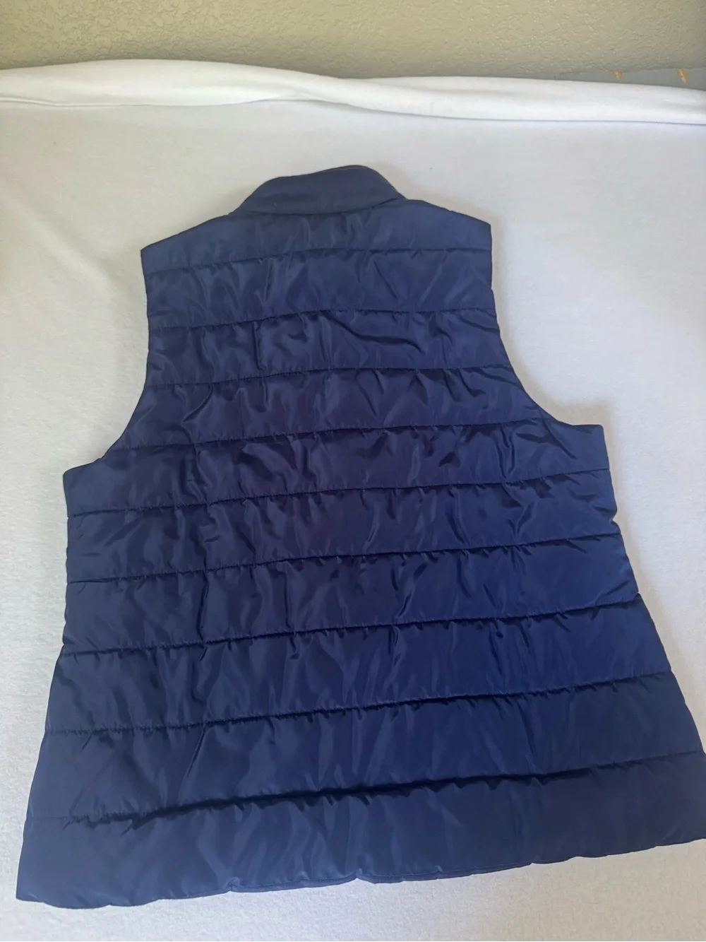 Michael Kors Navy Quilted Gold-Button Vest
